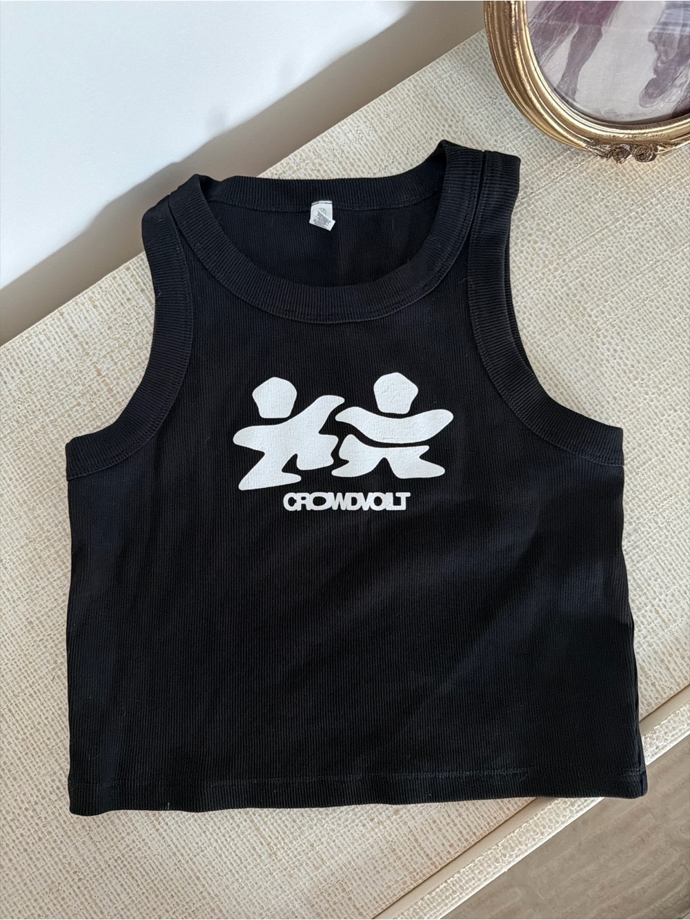 Black Graphic Tank Top